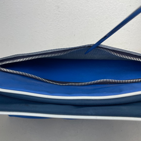 Vintage Travel Bag Unitours Blue Panam Style Shoulder Strap Vacation Flight 70s - Picture 7 of 12